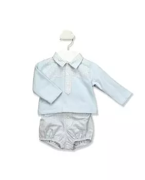 Двубортный комплект для мальчика синего цвета BABID, синий