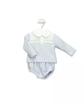 Двубортный комплект для мальчика синего цвета BABID, синий