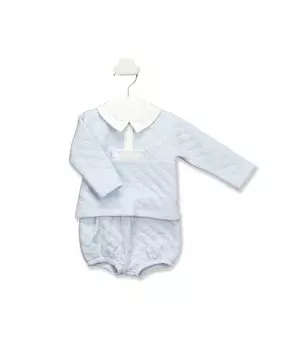 Двубортный комплект для мальчика синего цвета BABID, синий