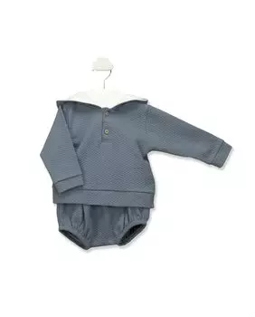 Двубортный комплект для мальчика синего цвета BABID, синий