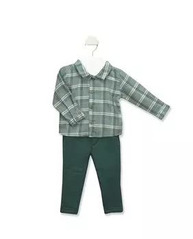 Двубортный комплект для мальчика зеленого цвета BABID, зеленый