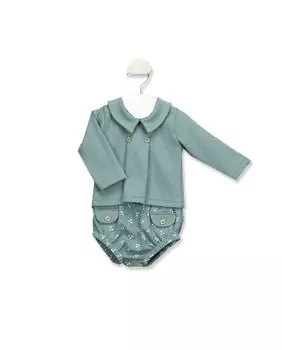 Двубортный комплект для мальчика зеленого цвета BABID, зеленый