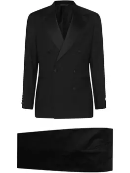 Двубортный костюм Canali, черный