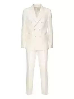Двубортный костюм Eleventy, белый