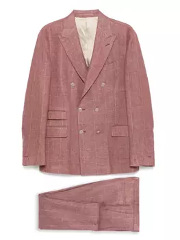 Двубортный костюм Eleventy, фиолетовый