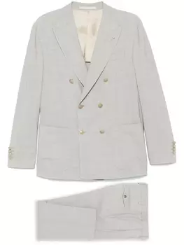 Двубортный костюм Eleventy, серый