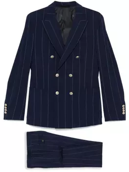 Двубортный костюм Eleventy, синий