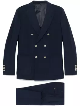 Двубортный костюм Eleventy, синий