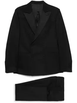 Двубортный костюм Lardini, черный