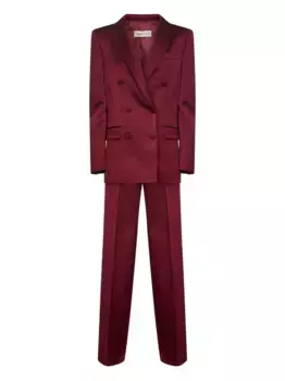 Двубортный костюм с заостренными лацканами Blanca Vita, красный