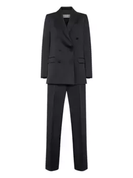 Двубортный костюм с заостренными лацканами Blanca Vita, синий