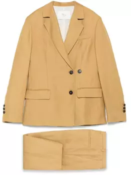 Двубортный костюм Tela, коричневый