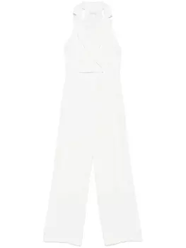 Двубортный креповый комбинезон Patrizia Pepe, белый
