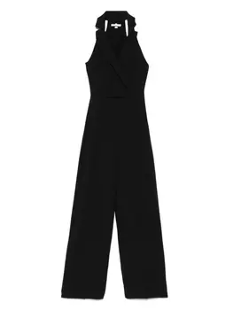 Двубортный креповый комбинезон Patrizia Pepe, черный