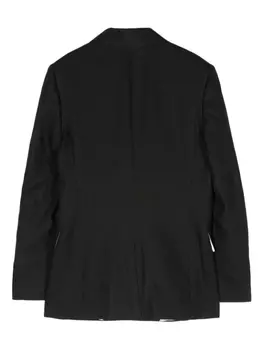 Двубортный льняной пиджак Paul Smith, черный