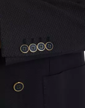 Двубортный мужской пиджак Dolce & Gabbana Crown Bee, синий