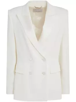 Двубортный пиджак Alberta Ferretti, белый