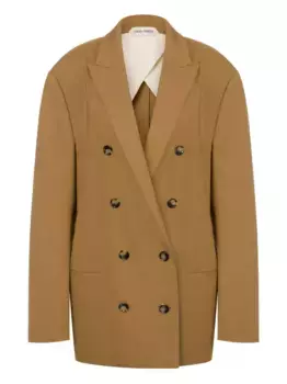 Двубортный пиджак Alberta Ferretti, коричневый