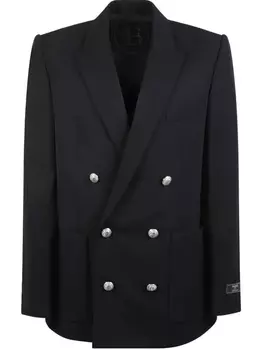 Двубортный пиджак Balmain, черный