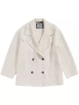 Двубортный пиджак Bimba y Lola, сшитый на заказ, серый