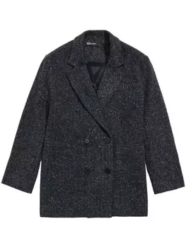 Двубортный пиджак Bimba y Lola, сшитый по индивидуальному заказу, серый