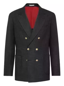 Двубортный пиджак Brunello Cucinelli, серый