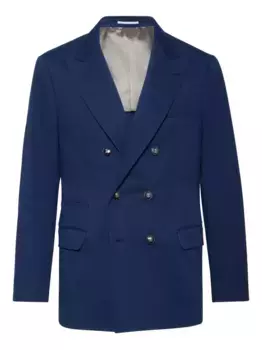 Двубортный пиджак Brunello Cucinelli, синий