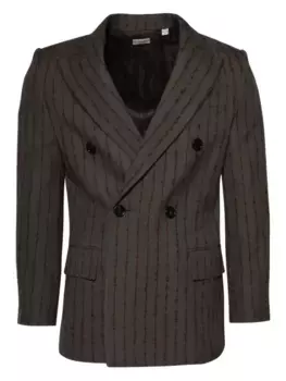 Двубортный пиджак BURBERRY, коричневый