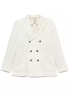 Двубортный пиджак Dell'oglio, белый