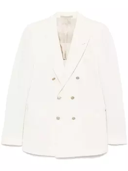 Двубортный пиджак Eleventy, белый