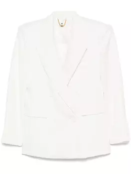 Двубортный пиджак Elisabetta Franchi, белый