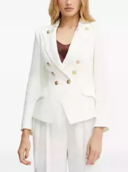 Двубортный пиджак Elisabetta Franchi, белый