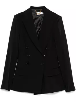 Двубортный пиджак Elisabetta Franchi, черный