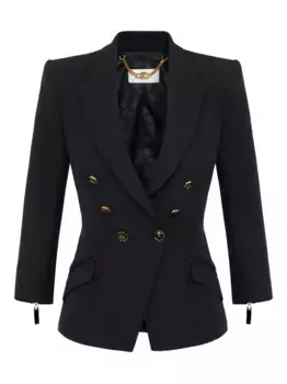 Двубортный пиджак Elisabetta Franchi, черный