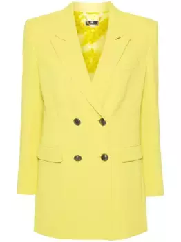 Двубортный пиджак Elisabetta Franchi, желтый