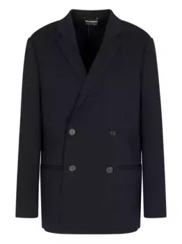Двубортный пиджак EMPORIO ARMANI, черный