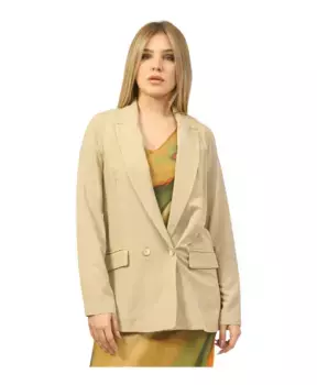 Двубортный пиджак Fracomina, бежевый