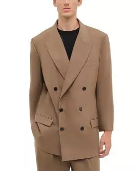 Двубортный пиджак George oversize SIMKHAI, коричневый/бежевый