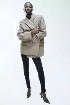 Двубортный пиджак H&M, коричневый