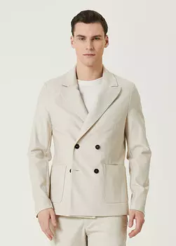 Двубортный пиджак Harris Wharf London, белый