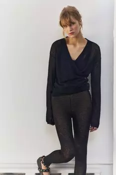 Двубортный пиджак из 100% шерсти ZARA, черный