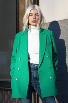 Двубортный пиджак из букле 'Chance' Threadbare, зеленый