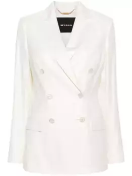 Двубортный пиджак из канваса Kiton, нейтральный