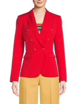 Двубортный пиджак из крепа Ecru, цвет Poppy