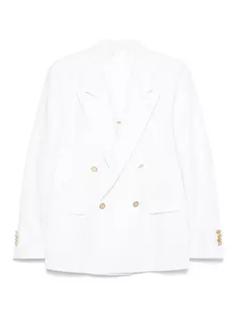 Двубортный пиджак из натуральной шерсти Lardini, нейтральный