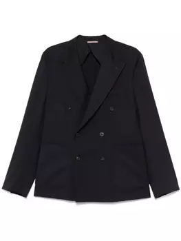 Двубортный пиджак из шерсти Peserico, синий