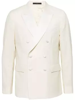 Двубортный пиджак из смесовой шерсти Paul Smith, бежевый