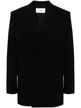 Двубортный пиджак из вирджинской шерсти AMI Paris