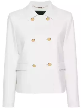 Двубортный пиджак Kiton, белый