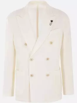 Двубортный пиджак Lardini, нейтральный